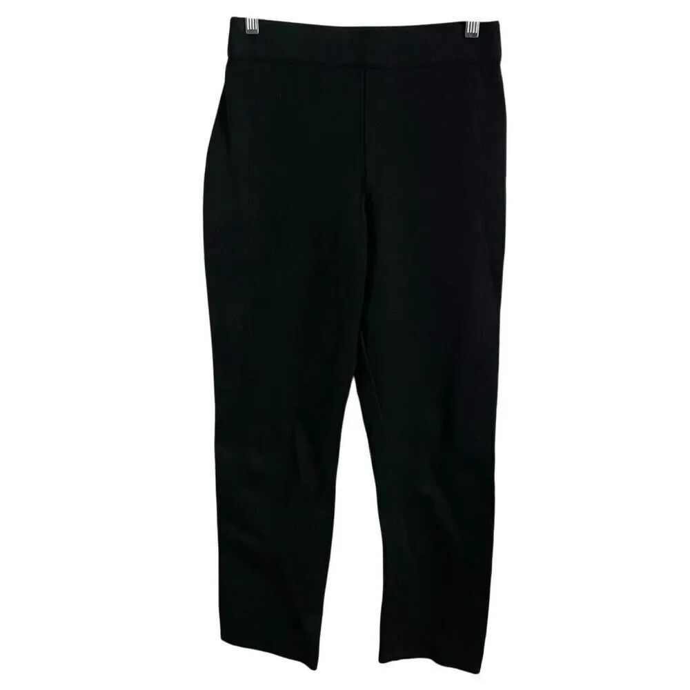 SPANX The Perfect Pant M T High Waist Straight Leg Black Stretch Ponte 20254